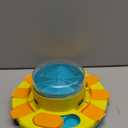 Potaroma Dog Puzzle Toy 2 Levels, Slow Feeder, Pup Food Treat Feeding Dispenser for IQ Training and Entertainment for All Breeds 4.2 Inch Height (Yellow Blue)