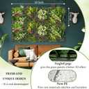 ODTORY Artificial 3D Greenery Wall, 60"x20" Privacy Backdrop Screen | UV-Anti, Faux Grass Ivy Boxwood Fence Panel, Fake Vine Leaves Hedge Cover, Indoor/Outdoor, Garden/Patio Decor