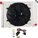 ALLOYWORKS 4 Row All Aluminum Radiator+Shroud Fan+Relay For 1967-1988 Chevy Nova Chevelle / 1965-1987 Buick Regal LeSabre
