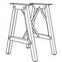 Heavy-Duty Metal Table Legs, Folding Industrial Steel Furniture Base for DIY Desks, Workbench & Dining Tables (Black)