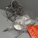 Brushed Nickel Lantern Pendant Light Fixture Pendant Lights for Kitchen Island with Clear Glass Shade, Adjustable Height Rods Pendant Lighting for Dining Room Kitchen Foyer Hallway (6.69 inch-Rods)