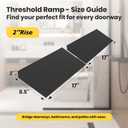 2" Rise Rubber Threshold Ramps for Doorways, 34" Wide Modular Wheelchair Ramp 2 PCS, Wheelchair Ramp, Access Ramps for Wheelchairs,Strollers,Sweepers,Bathrooms,Entryways,2000LBS Capacity