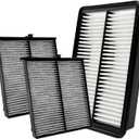 3PCS Cabin Engine Air Filter Kit Fits for 2014-2018 Mazda 3, 2014-2021 Mazda 6, 2013-2023 Mazda CX-5, Replacement for CA11259, CF11811, KD45-61-J6X,JMJ6XJMPE07