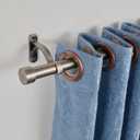 1-Inch Diameter Curtain Rod, Adjustable Rod Set with Premium Aluminum Brackets and Finials, Single Heavy-Duty Curtain Rods for Windows (Matte Brushed Grey, 48-86")
