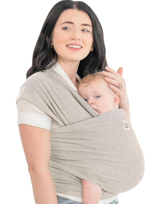 KeaBabies Baby Wrap Carrier  All in 1 Original Baby Carrier Newborn to Toddler Sling, Easy to Wear, Hands Free Bonding, Lightweight, Breathable Infant Wraps (Stone Gray)
