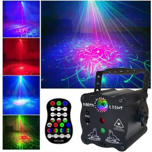 Laser Lights Show Projector - Sound Activated Strobe & Disco Ball DJ Lights for Christmas, Halloween, Glow Party Decor