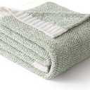 MIULEE Sage Green Super Soft Throw Blanket for Couch, Cozy Fluffy Warm Throws Knit Blankets for Sofa, Bed, Chair, Living Room, Camping, Picnic, Spring Home Decor,50 x 60 inch