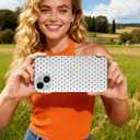 QLTYPRI Cute Phone Case for iPhone 15 Case Polka Dot Fashion Aesthetic Design for Women Girls, Slim TPU Shockproof Protective Phone Cover for iPhone 15 - White