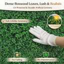 Crowye 24 Pcs 12 x 12 Inch Faux Grass Wall Panels Artificial Boxwood Panels Outdoor Privacy Screen Greenery Backdrop UV Protected Topiary Hedge Plant for Outdoor Indoor Garden Fence Backyard Decor