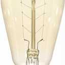Satco S2414 40 Watt 165 Lumens ST19 Incandescent Medium Base Soft White 2700K Vintage Hairpin Coil Design Light Bulb, Dimmable