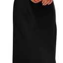 PRETTYGARDEN Women's 2026 Summer Satin Dress Elegant Sleeveless Mock Neck Cocktail Party Maxi Dresses (Black, M)