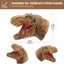 Yolococa Dinosaur Hand Puppets Realistic Latex Soft Animal Head Toys Set, Hand Puppet Toys Gift for Kids, Party Show Imaginative Play (Tyrannosaurus & Triceratops & Dilophosaurus)