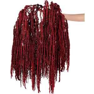 12 Pcs Dried Amaranthus Hanging Flowers Natural Artificial Amaranthus Dyed Flowers for Wedding Arch Bouquet Floral Garland Home Wall Decor (23 Inch,Red)