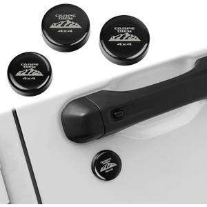 3 x Keyhole Covers for Jeep Wrangler JL Gladiator JT 2018-2025 2026 Door Security Accessories Magnetic Keyhole Door Lock Cover Waterproof Protection Item Black