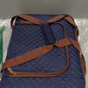 Quilted Insulated Double Casserole Carrier - Thermal Lunch Tote for Potluck Parties, Picnic, Beach, Fits 9 x 17 Inches Baking Dish, Casserole Dish, Expandable (Blue)
