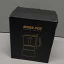 SIXAQUAE Induction Moka Pot, Crystal Glass-top & Stainless Steel Stovetop Espresso Maker,Classic Italian coffee maker (160ml)