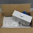 VOLDRA Toilet Paper Holder Stand with Shelf, Free Standing Toilet Paper Roll Holder with Wipes Storage Drawer Heavy Duty Floor Bathroom Tissue Holder Freestanding No Drill Tp Holder for 7 Rolls(White)