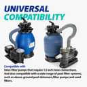 Pool Filter Hose Replacement Kit, 1.5" 3 Foot Heavy Duty Above Ground Pool Hose Compatible with Intex Pool Filter Pumps (4 Clamps+2 Adapters+2 Tapes)