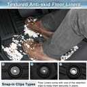 Mixsuper Liner Floor Mats for 2024-2026 Crosstrek & Impreza, All Weather Floor Liners Durable 1st and 2nd Row Set Black