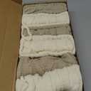 Fesciory Christmas Stockings, 6 Pack 14" Large Cable Knit Stocking & Decor for Family Holiday Xmas Party Gift, Burgundy&Khaki