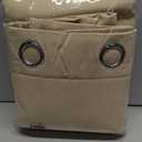 NICETOWN Living Room Noise Reducing Curtains, Privacy Protection & Completely Shaded Ring Top Drapes, Sound Preventing Insulated Window Treatment Curtain Panels(Biscotti Beige, 2 Pieces, W42 x L84)