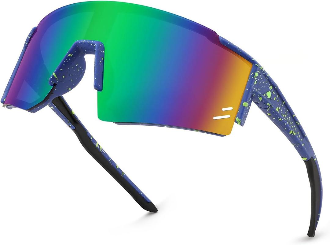 WANWAN Youth Teens Sunglasses, Kids Sunglasses Baseball Sports Cycling Glasses Softball Visor Shades Unisex Adult Teens 7-14