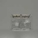 Pack of 2 iDesign Clarity Metal Tumbler Makeup Toothbrush Holder for Bathroom, Countertop, Desk, Dorm, College and Vanity, Clear and Brushed