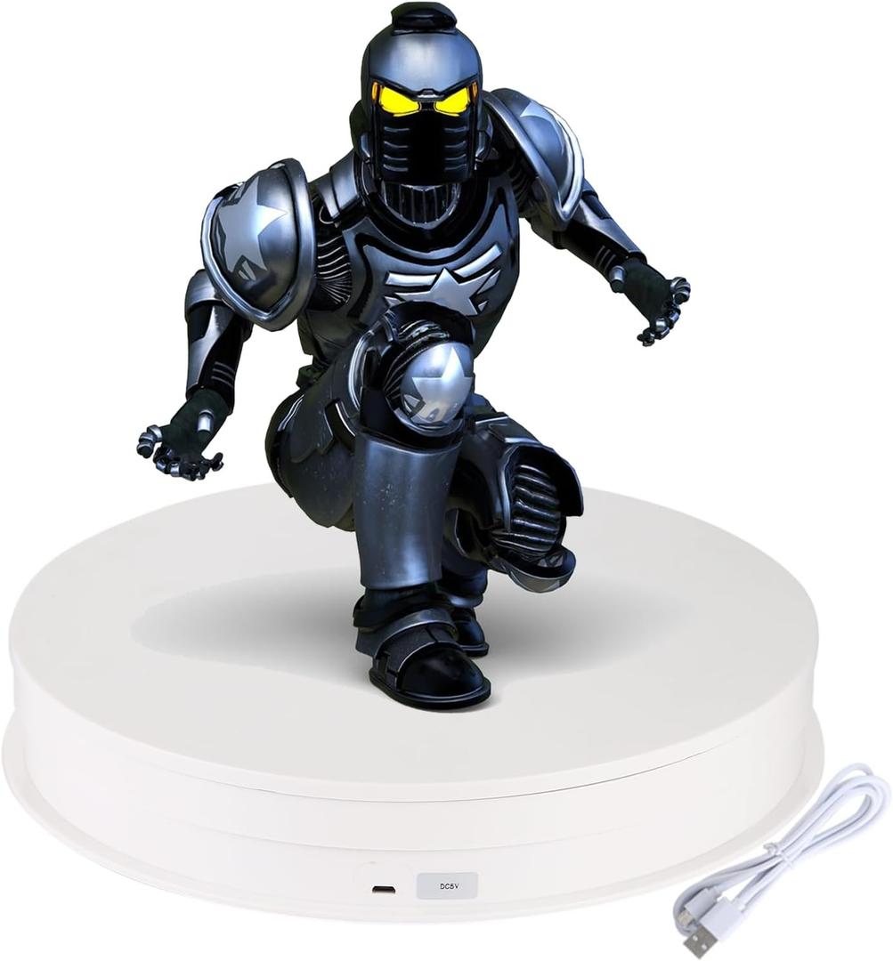 PULUZ Motorized Rotating Display Stand, 360 Degree Product Turntable 12in Motorized Turntable Stand for Photography Products and Shows, Cup Display Turner Spinning Display Stand with USB