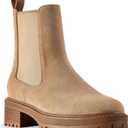 CosyFever Women's Chelsea Boots Lug Sole Low Heel Pull On Ankle Boots