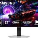 SAMSUNG 27-inch Odyssey QD-OLED G8 (G81SF), 4K, 240Hz, Gaming Monitor, 0.03ms Response Time, DisplayHDR True Black 400, AMD FreeSync Premium Pro, Ergonomic Stand, LS27FG810SNXZA, 2025