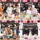 60th Birthday Decorations for Women, Rose Gold Back In 1965 Birthday Banner Decorations, Happy 60th Birthday Cake Topper, Balloons, Backdrop, Sash Party Supplies for Women
