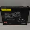 Ergonomic Wireless Keyboard Mouse, Wave Key Bluetooth/2.4G Split Design Ergo Keyboard Mouse Combo with Cushioned Palm Rest, Multi-Device, Rechargeable, for Multi-OS, Windows/Mac/Android