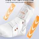 Slim-Fit Ankle Brace for Sprained Ankle, Quick Lace Up Ankle Support for Women Men with 2 Auto-Shaped Pads, Air Fabric Cool Ankle Stabilizer for Injury Recover, Running,Sports, White,S