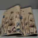 Artoid Mode Brown Poppy Floral Leaves Spring Kitchen Mats, Spring Home Decor Low-Profile Kitchen Rugs for Floor  17x47 Inch