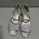 DREAM PAIRS Women's Low Wedge Sandals Ankle Strap Heel Sandal Open Toe Dress Summer Shoes, Size 9, Silver, Jones