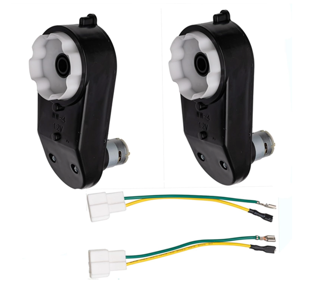 2Pcs 12 Volt RS390 16000RPM Gearbox with DC Motor for Power Wheels 12V Motor for Best Choice Wrangler SUV Kids' Electric Vehicles Replace Parts