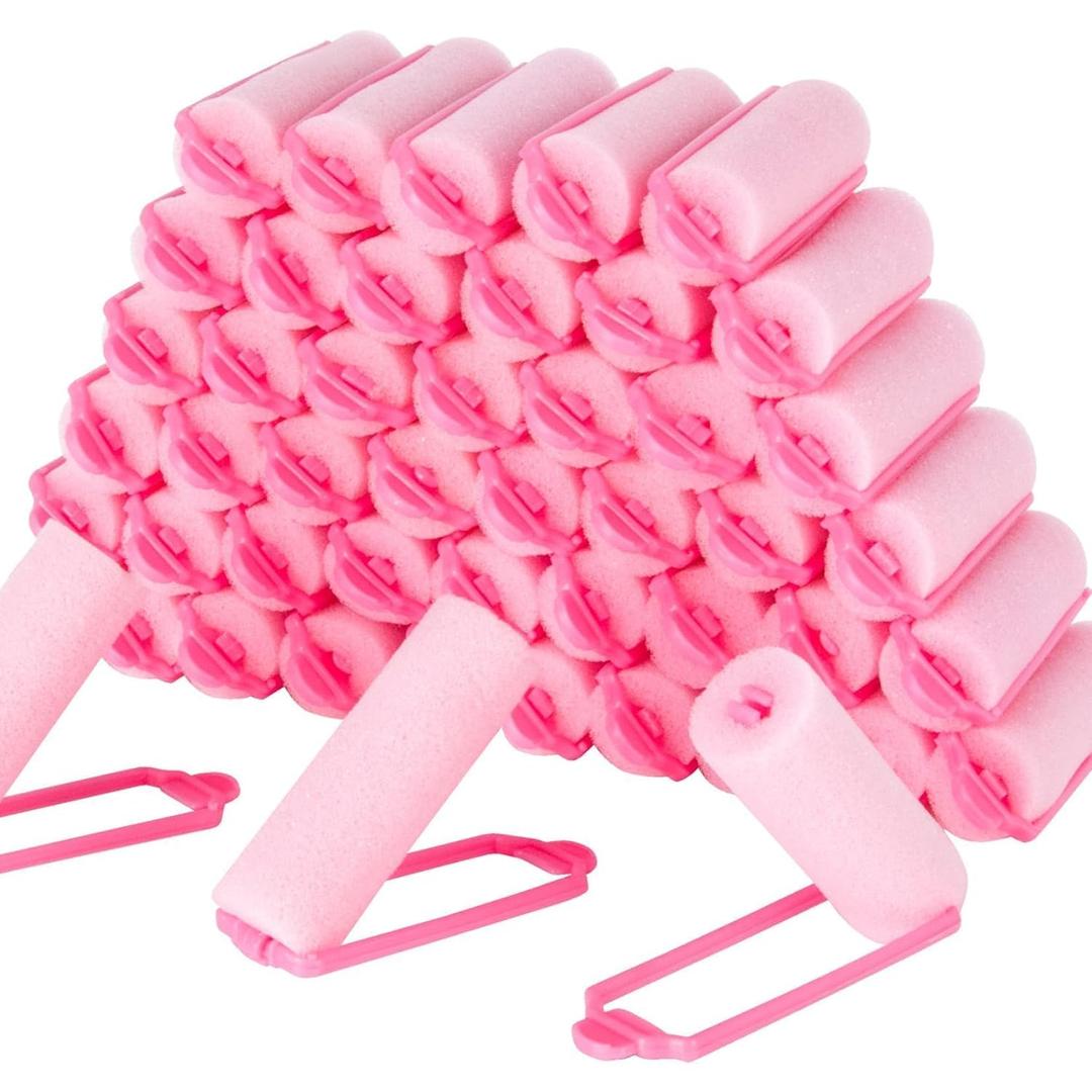 MAQIHAN 40PCS Foam Hair Rollers  0.98 Inch Sponge Rollers for Heatless Hair Curler for Short/Long Hair Sleep rolos para cabello Small Sponge Curlers Soft Sleeping Thin Curl Overnight rulos
