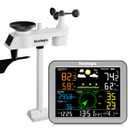 Wireless Weather Station with Outdoor Sensor, Weather Forecast, Temperature, Air Pressure, Humidity, Wind Gauge, Rain Gauge