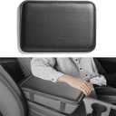 Car Armrest Covers, Vehicle Center Console Cover, Middle Storage Pads, Dog & Cat Paws Protetor, Carbon Fiber PU Leather, Waterproof, Anti-Slip, Auto Interior Accessories, Black, Size S (S - 12.0*8.1 inches)