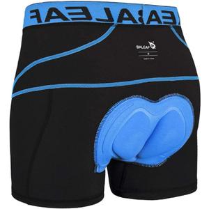 baleaf Men's 3D Padded Bike Shorts Cycling Underwear MTB Liner (01-blue, S)
