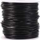 30 Yards Cowhide Genuine Leather Cord for Jewelry Making 2MM Black Round Real Leather String Lace Cording Rope Braiding Strip Thread Spool for Crafting Necklace Bracelets Wraps Beading
