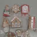 Gingerbread Christmas Decorations 8 PCS Tiered Tray Decor Set, Cute Tabletop Christmas Decor for Home Shelf Mantel Fireplace Office Desk Coffee Bar Xmas Table Centerpieces Tray Objects Holiday Baking