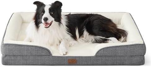 Bedsure L Plus Orthopedic Dog Bed for Large Dogs - Washable Dog Cat Bed Waterproof, L Plus Big Comfort Dogs Couch Sofa with Washable Removable Cover, Pet Bed with Nonskid Bottom, 38"