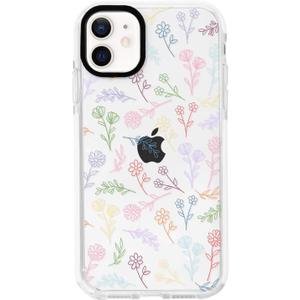 NITITOP Compatible for iPhone 12/12 Pro Case Cute Flower Floral Clear for Women Girl Ultra Slim Crystal Shockproof Soft TPU Anti-Yellow Protective Phone Cover - Colorful