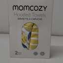 Momcozy Baby Hooded Towel, 2 Pack Baby Towel Set, Super Soft Bath Towel with Original Design, Shower Gifts for Infant, Toddler (28 X 28 Inch, Lemon Leaves)