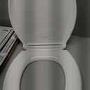 KOHLER 4636-RL-0 Cachet ReadyLatch Elongated Slow Close Toilet Seat, Soft Close Toilet Seat Quiet Lid, Contoured Grip-Tight Bumpers Installation Hardware, Apartment Essentials, White