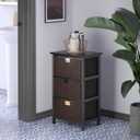 Winsome Omaha Home Storage Rack with 3 Baskets, Stackable Storage Bins for Home Organizing, Functional Furniture for Bedroom, Living Room, Office, Entryway