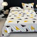 Fleece Bed Blankets Queen Size - Soft Lightweight Plush Fuzzy Cozy Luxury Blanket Microfiber Throw for Couch Bed,All-Season Breathable,80x90 Inches (Triangle)