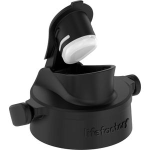 Lifefactory Active Flip Cap Accessory for 12-Ounce, 16-Ounce, and 22-Ounce Glass Bottles, Onyx Black