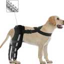Double Dog Knee Brace for Torn Acl Hind Leg, Double Dog Leg Braces for Back Leg for Support,Acl Brace for Dogs, Built-In Hard Metal Spring Support,Outer Night Reflective Strip,Adjustable Strap (Small)